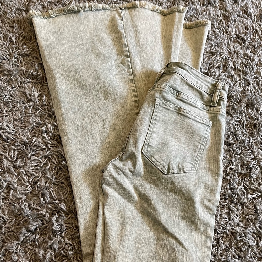 Altar'd State Light Gray Flare Jeans